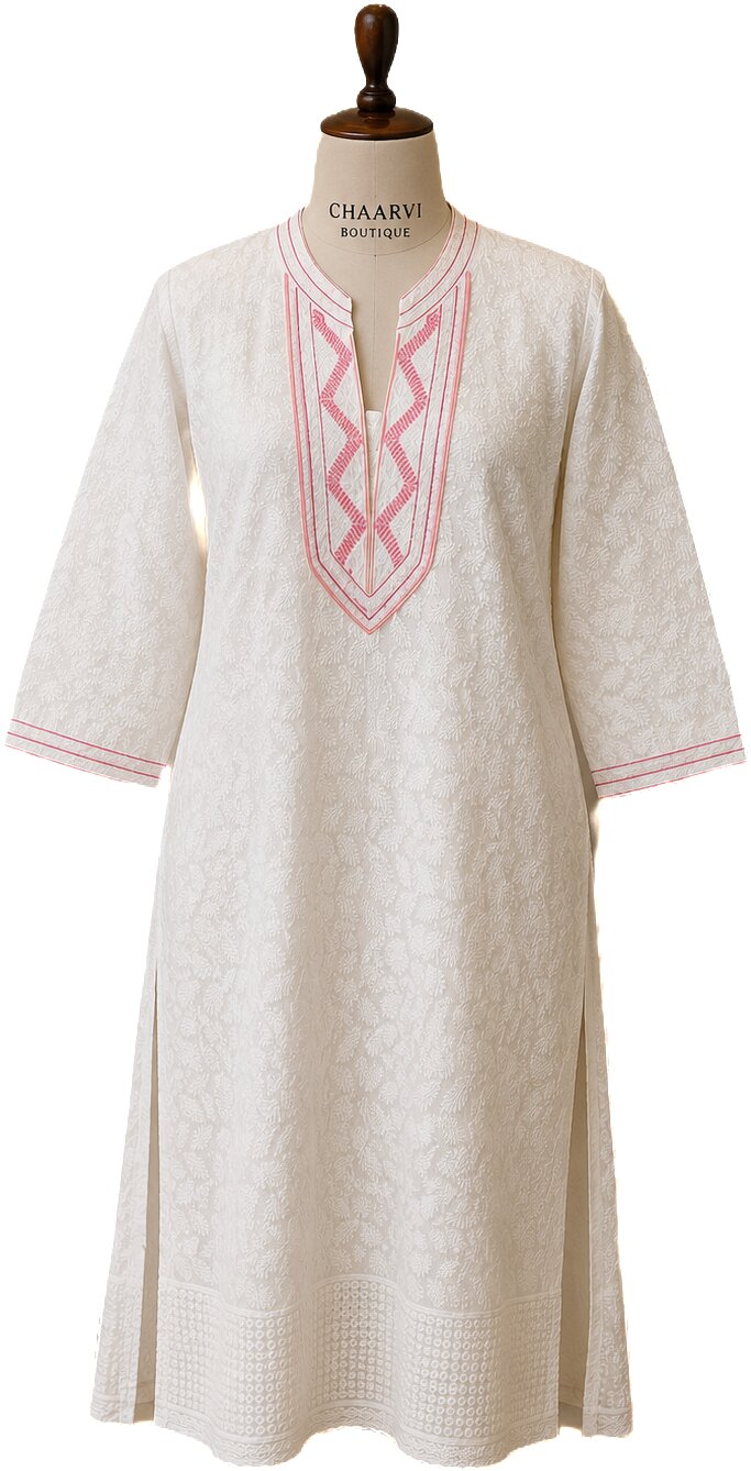Lakhnavi Embroidery Kurti